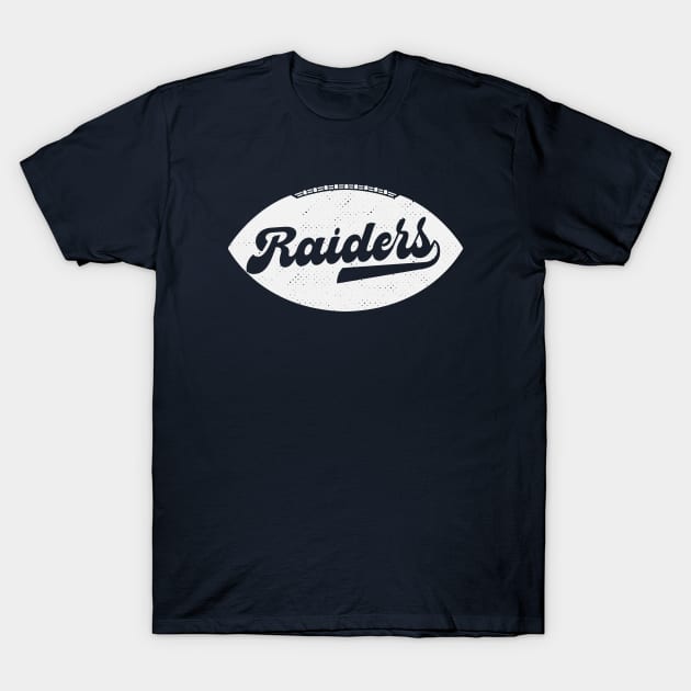 Retro Raiders Football T-Shirt by SLAG_Creative